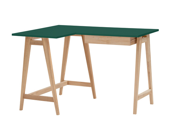 LUKA Ashwood Corner Desk W115 x D85cm See Green Left Side