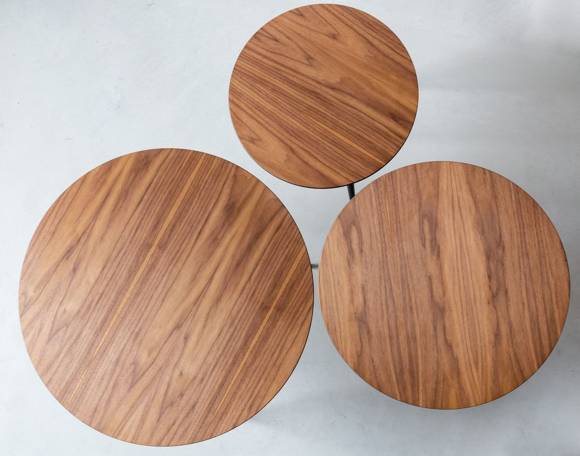 PAWI Set of 2 Round Coffee Table 57cm + 45cm