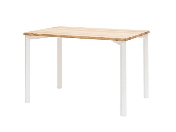TRIVENTI Ashwood Dining Table 120x80cm - White Round Legs