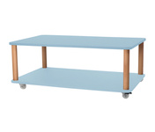 ASHME Coffee Table with Wheels 64x105cm Gentle Blue