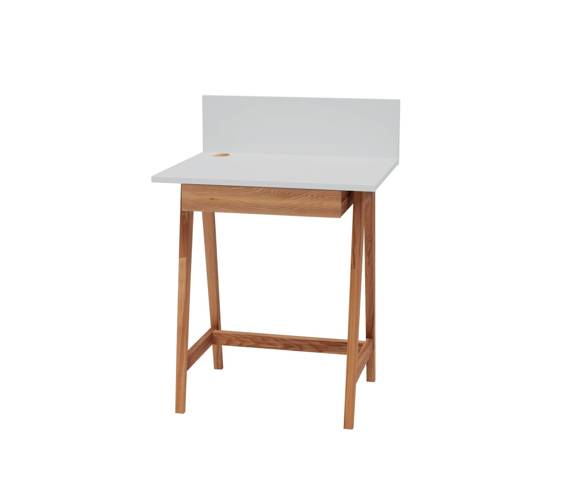 LUKA Schreibtisch 65x50cm mit Schublade Eiche / Hellgrau