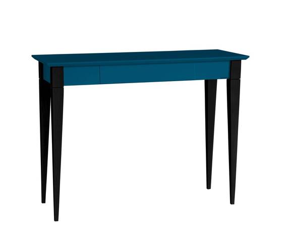 MIMO Schreibtisch 105x40cm Schwarz Beine / Petrol Blue