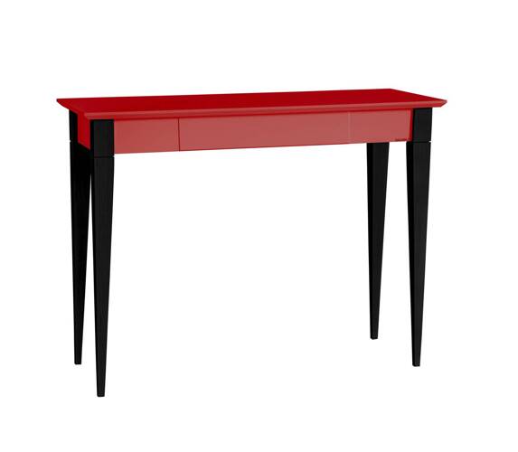 MIMO Schreibtisch 105x40cm Schwarz Beine / Rot